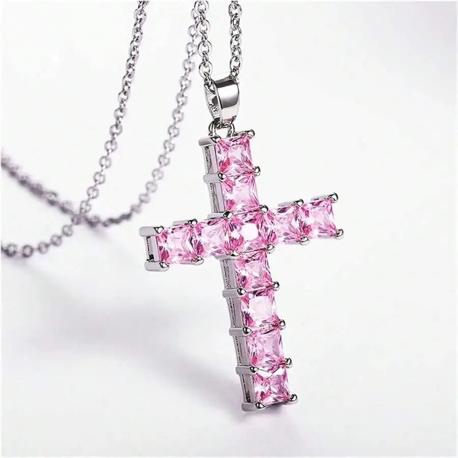 Collier Croix Cristal Doré