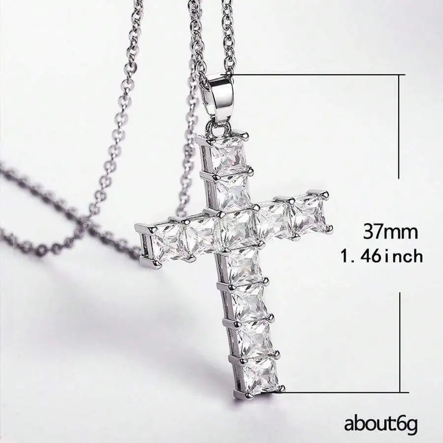 Collier Croix Cristal Doré